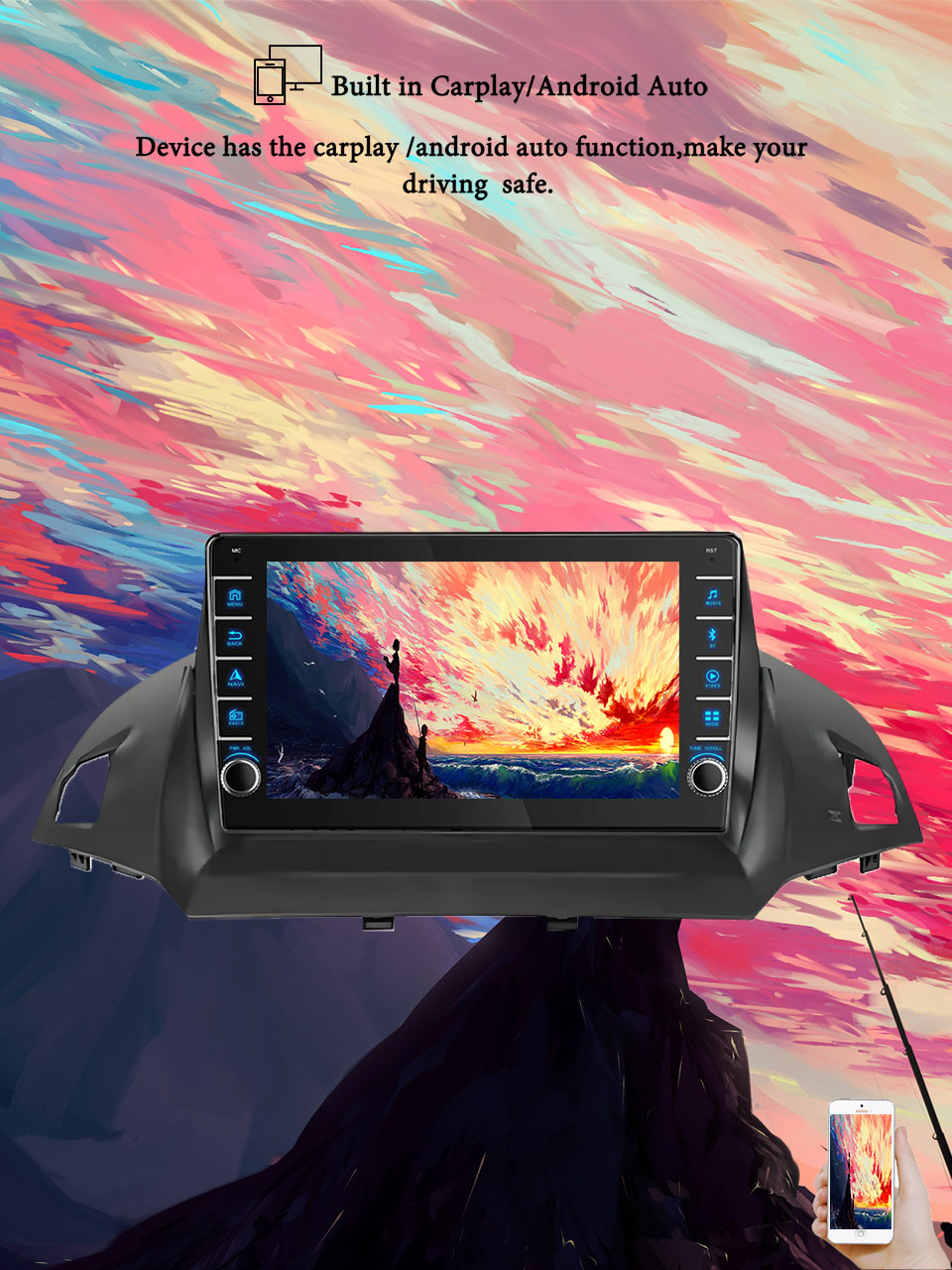 Tablet Danish Mobile & Accessories Photos - 8G+128G Android 14 dla Ford Kuga