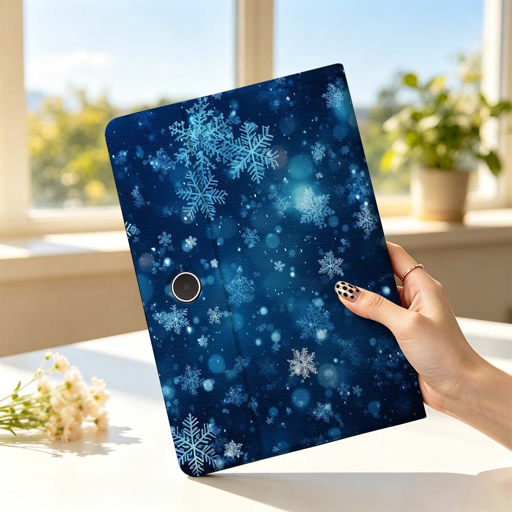 Realme Tablet Accessories - Czarne płatki śniegu na nocną tleńwień