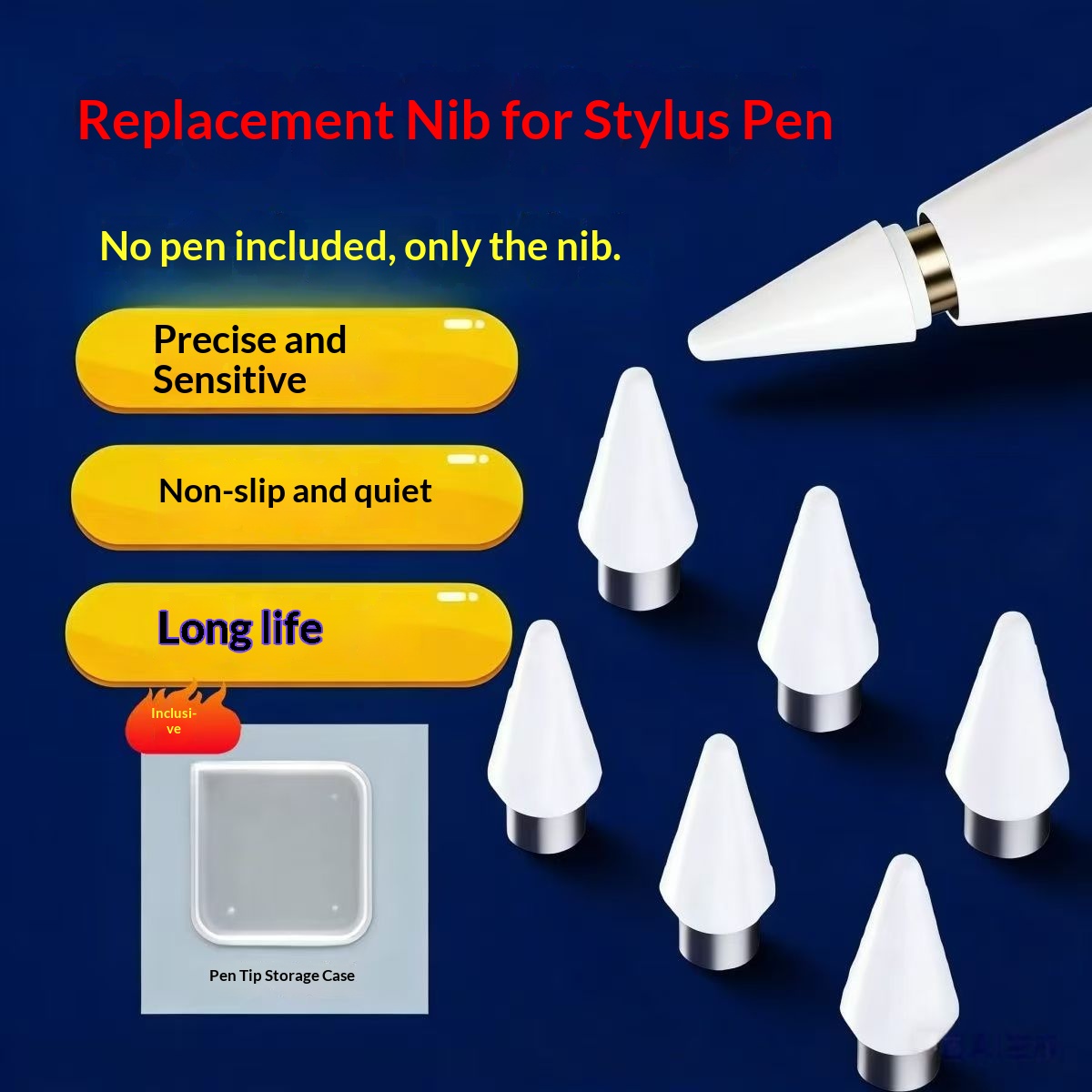 Tablet Pencil Accessories - Wymienna końcówka do pióra pojemnościowego, odporna